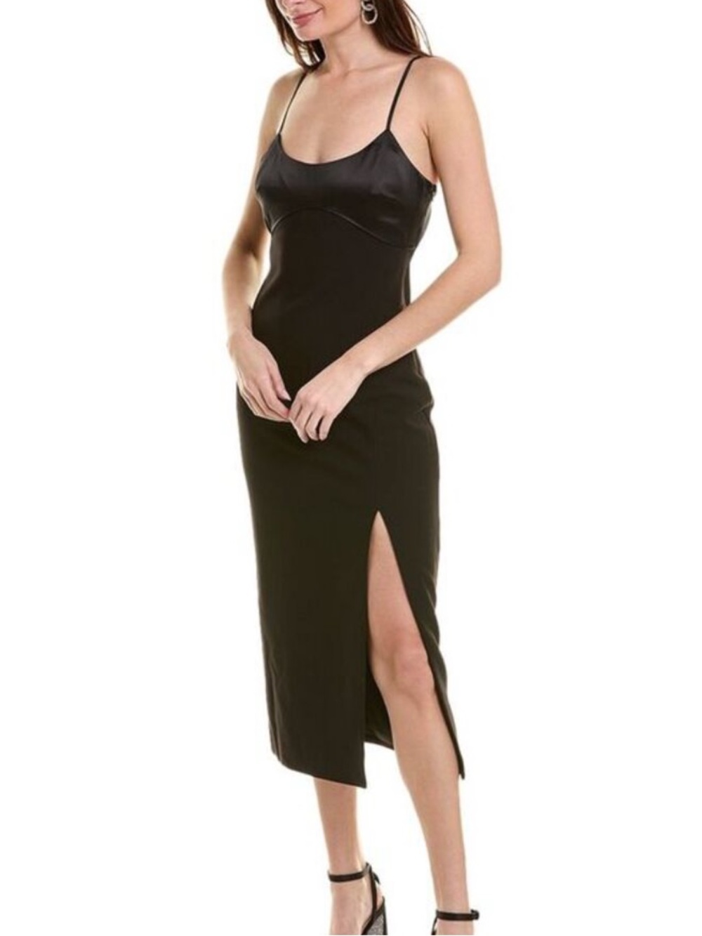 LIKELY Lorna Midi Dress Size 8 Black